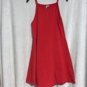 Reddish orange dress